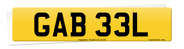 Registration number GAB 33L